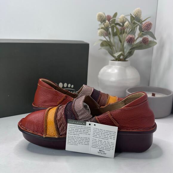 Spring Step Firefly Leather Loafer Camel Multi Women EU 37/6.5 NWB Art to Wear - Picture 7 of 11